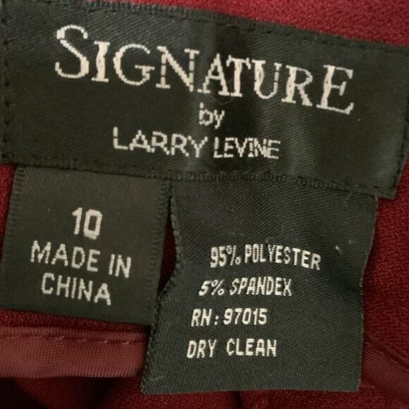Vintage Signature By Larry Levine Dress Pants Women Size 10 Straight Leg Stretch - Picture 8 of 8